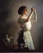 Joseph Decamp The Blue Cup oil painting on canvas
